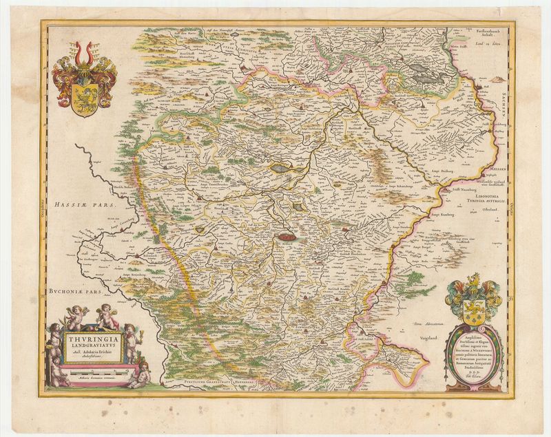Thüringen im Jahr 1635 von Joan Blaeu
