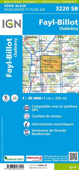 Champagne Süd 1:25.000 - Topographische Karte Frankreich Série Bleue