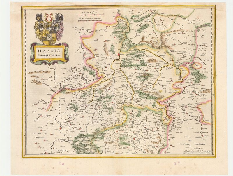 Hessen im Jahr 1635 von Willem Janszoon & Joan Blaeu