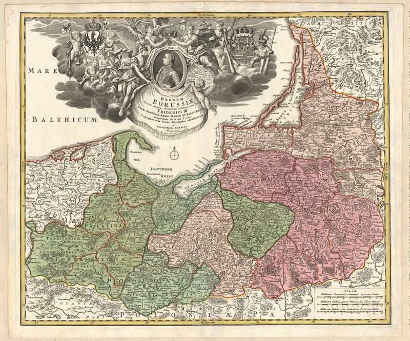 Preussen in der Zeit um 1730 von Johann Baptist Homann