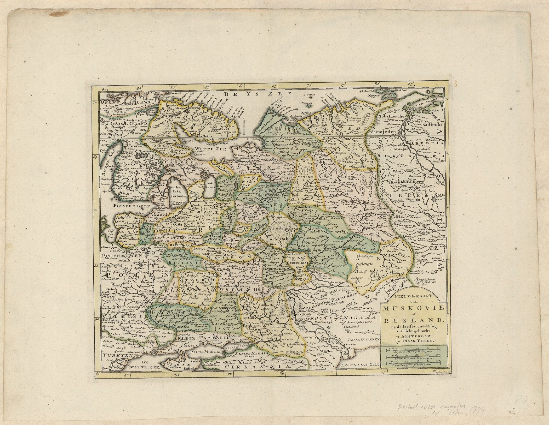 Russland im Jahr 1734 von Isaac Tirion