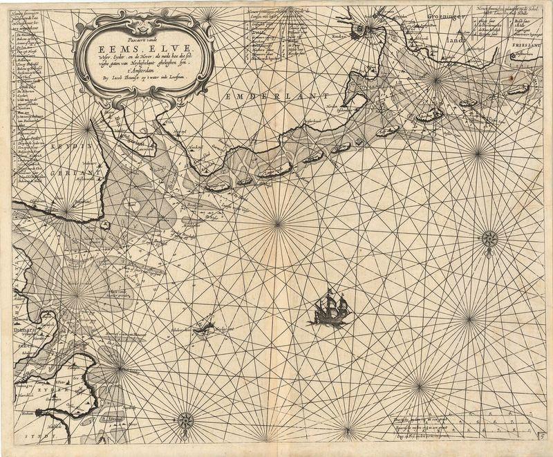 Die Deutsche Bucht um das Jahr 1663 von Jacob & Caspar Lootsman