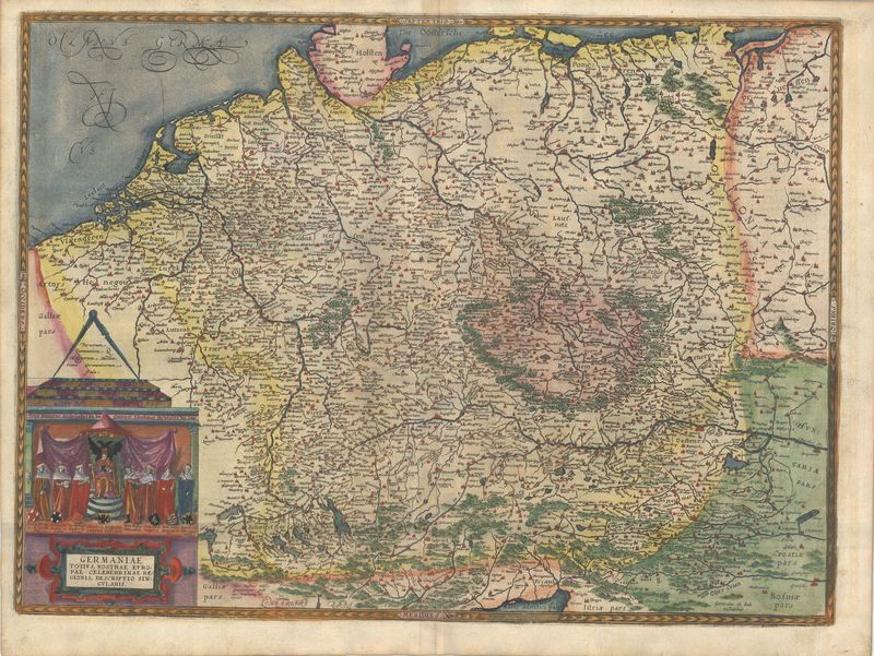 Deutschland im Jahr 1593 von Cornelis de Jode