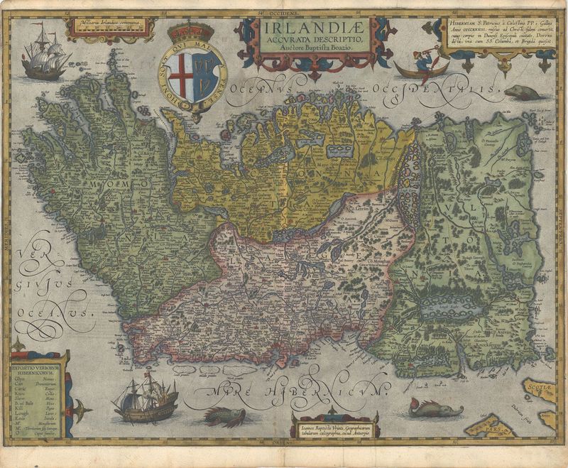 Irland nach 1612 von Abraham Ortelius