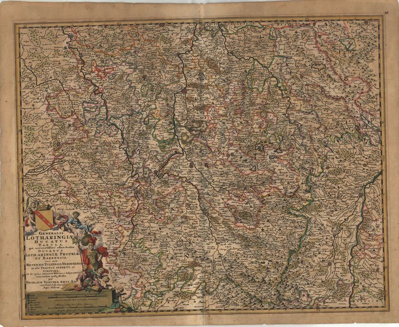 Frankreich; Saarland um das Jahr 1690 von Nicolas Visscher