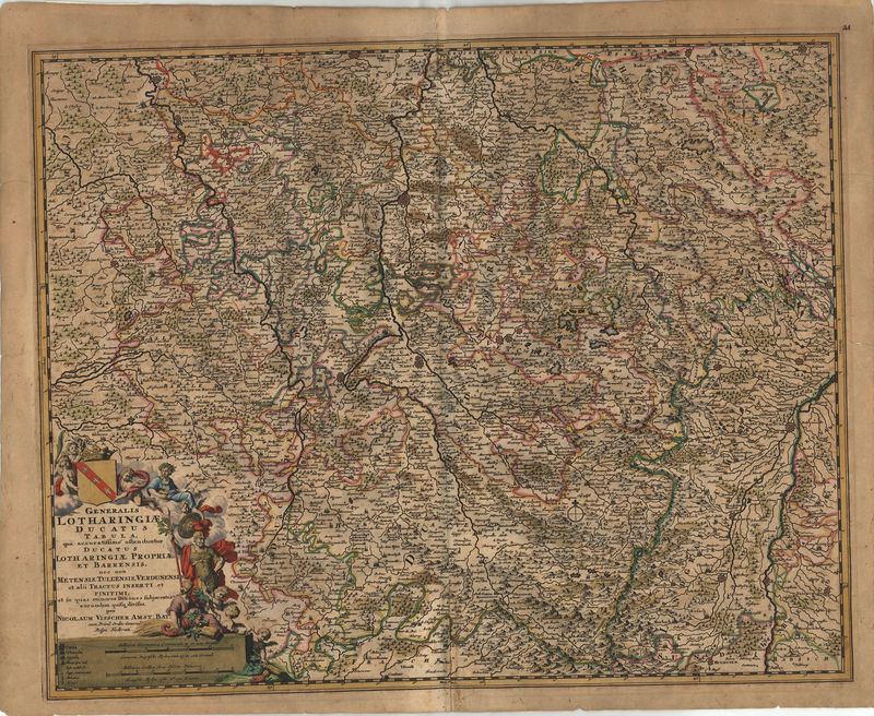 Die Mosel und Metz um das Jahr 1650 von Nicolaes Visscher