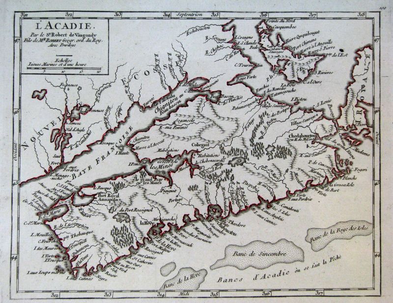 Kanada von Robert de Vaugondy