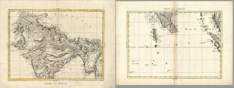 Indien in 2 Blättern im Jahr 1784 von Antonio Zatta