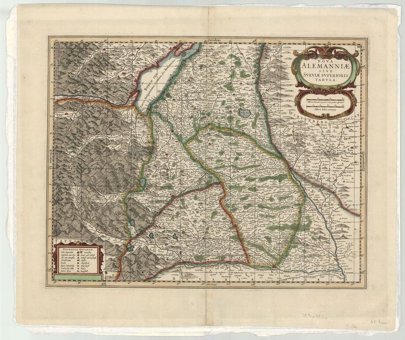 Bodensee-Gebiet im Jahr 1680 von Johannes Janssonius van Waesberghen