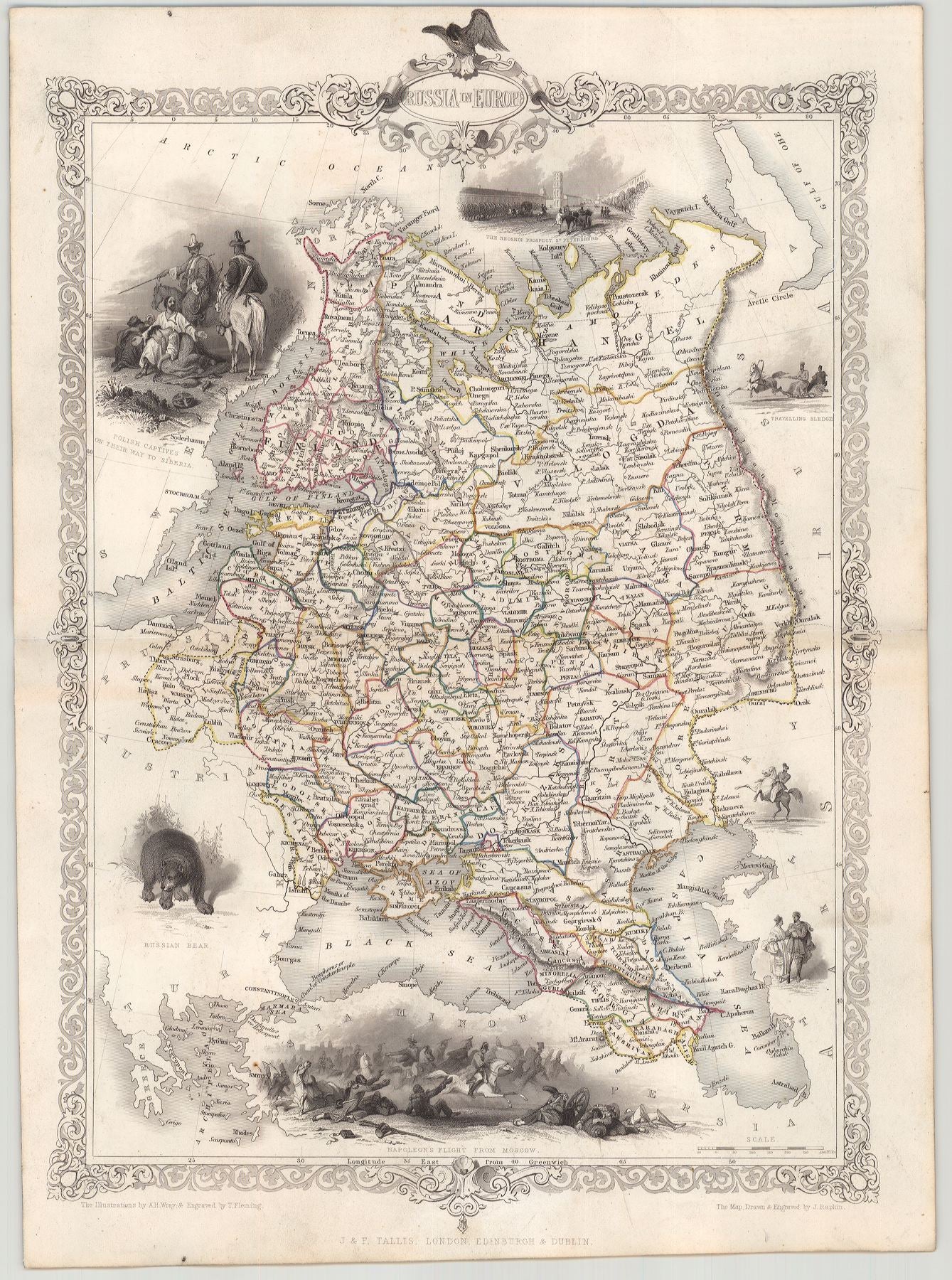 Russland um das Jahr 1851 von John Tallis