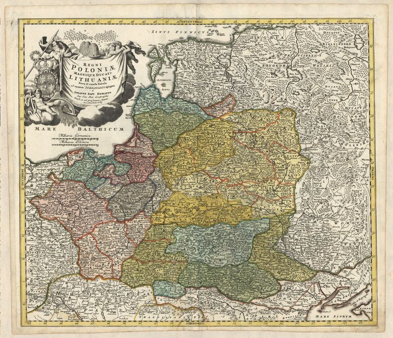 Polen im Jahr 1739 von Johann Baptist Homann