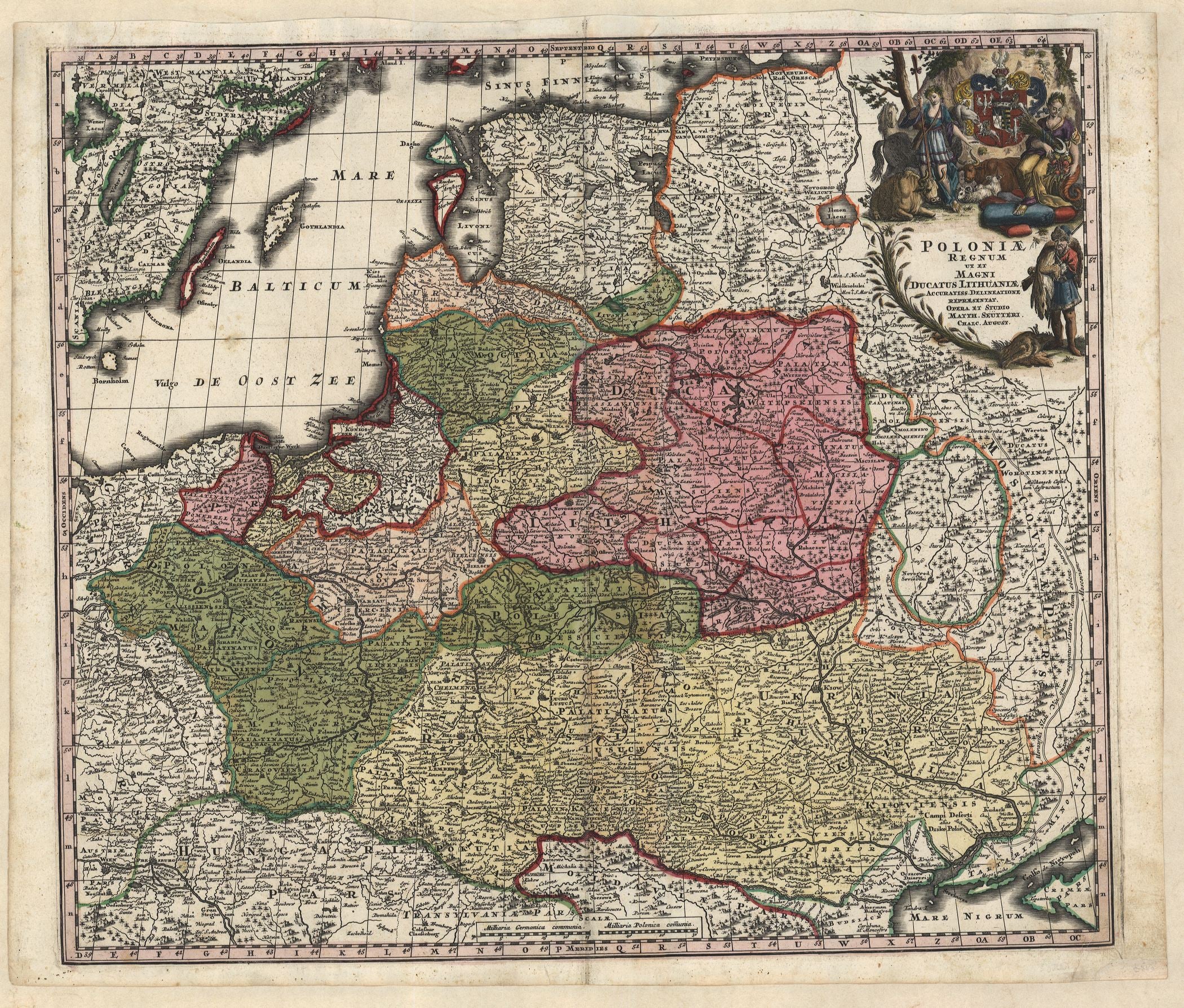 Polen in der Zeit um 1740 von Matthias Seutter