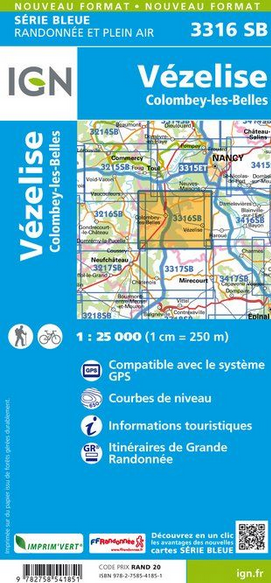 Champagne Süd 1:25.000 - Topographische Karte Frankreich Série Bleue