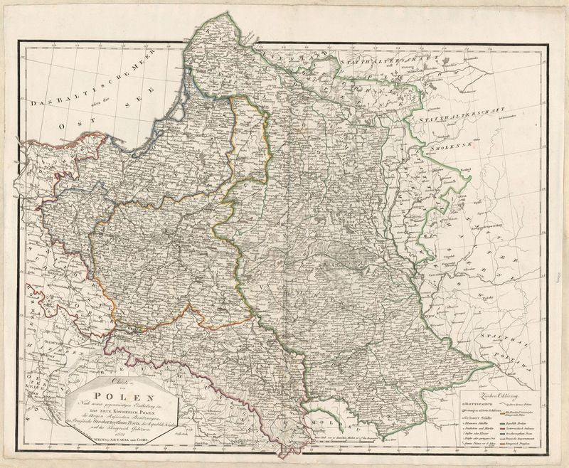 Polen im Jahr 1831 von Artaria & Co.