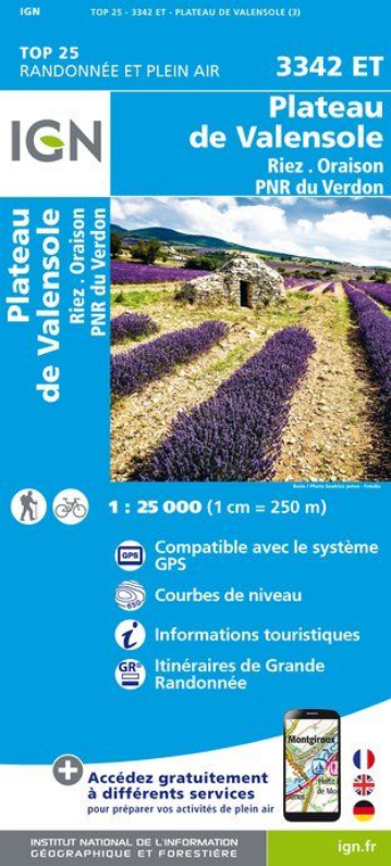 Provence & Côte d’Azur 1:25.000 - Topographische Karte Frankreich Série Bleue