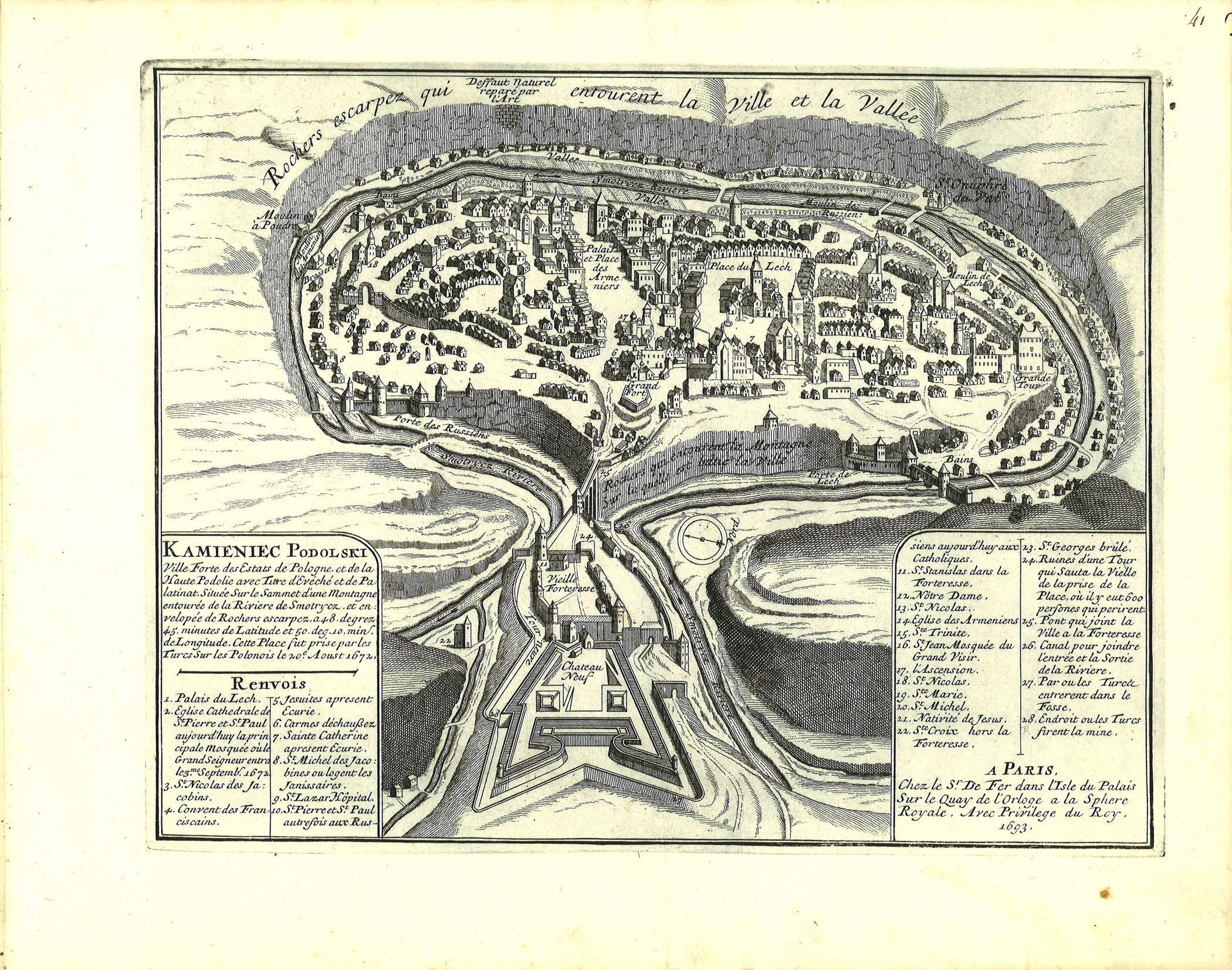 Ukraine in der Zeit um 1693 von Nicolas de Fer