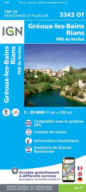 Provence & Côte d’Azur 1:25.000 - Topographische Karte Frankreich Série Bleue