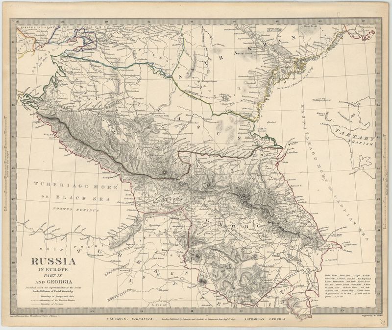 Kaukasus im Jahr 1835 von der SDUK
