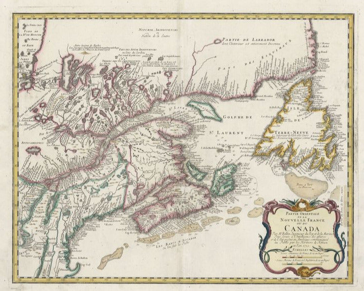 Kanada im Jahr 1755 von Homann Erben
