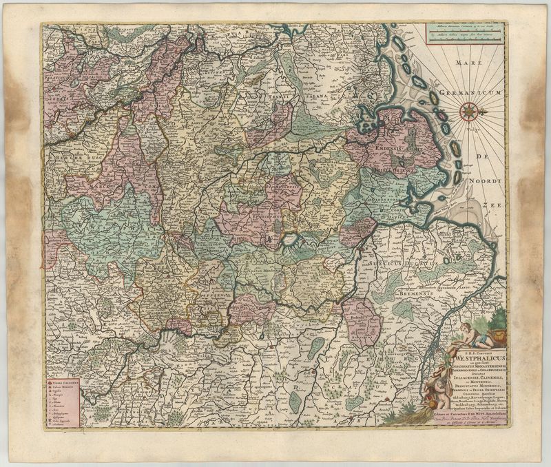 Westfalen in der Zeit um 1700 von Covens & Mortier