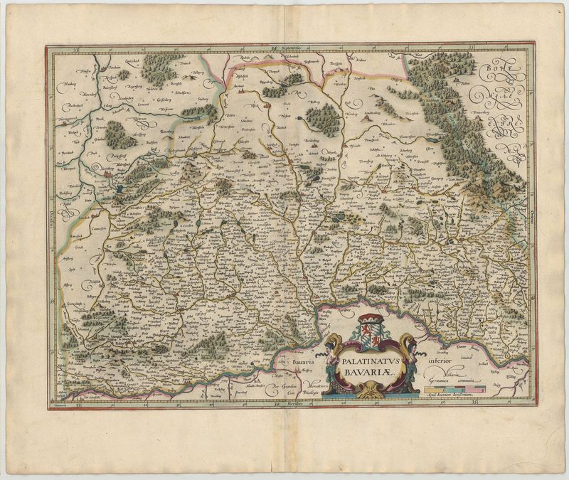 Oberpfalz im Jahr 1636 von Johannes Janssonius nach Gerard Mercator
