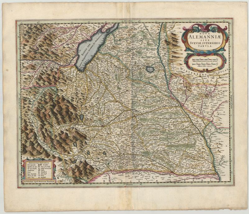 Oberschwaben und Allgäu im Jahr 1636 von Henricus Hondius
