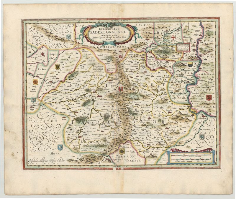 Paderborn im Jahr 1636 von Henricus Hondius