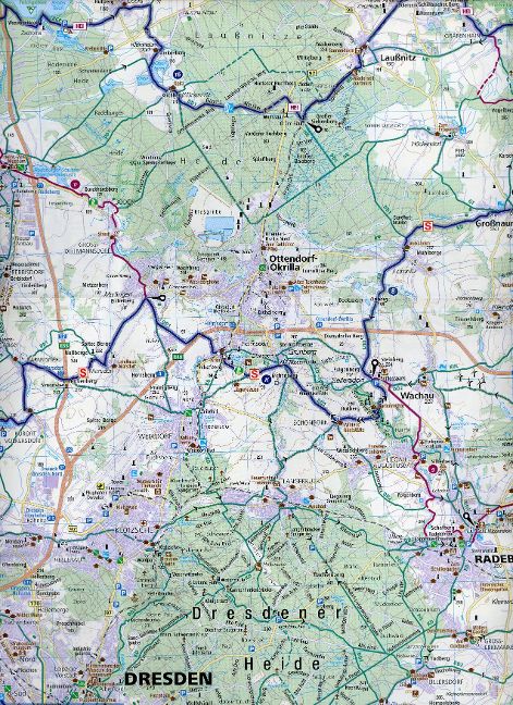3371 Dresden, Meißen, Westliche Sächsische Schweiz 1:70000 - KOMPASS Fahrradkarte
