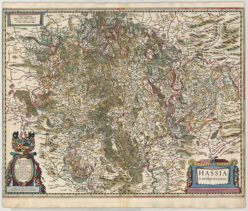 Hessen im Jahr 1636 von Henricus Hondius