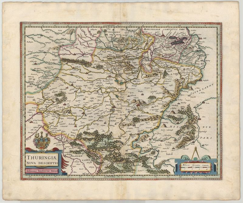 Thüringen im Jahr 1636 von Johannes Janssonius