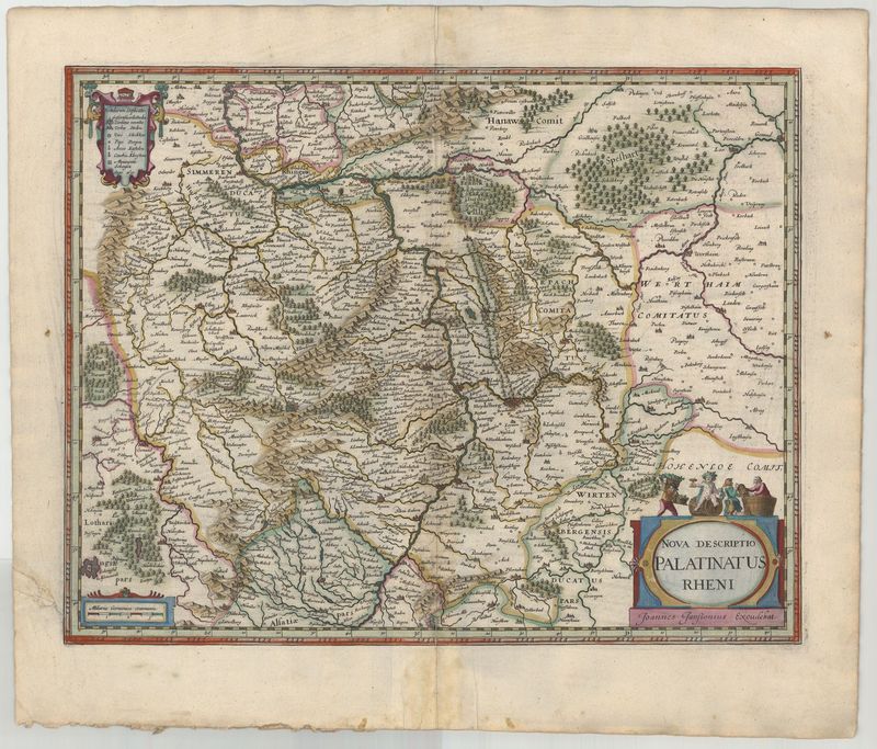 Rheinland-Pfalz im Jahr 1636 von Johannes Janssonius