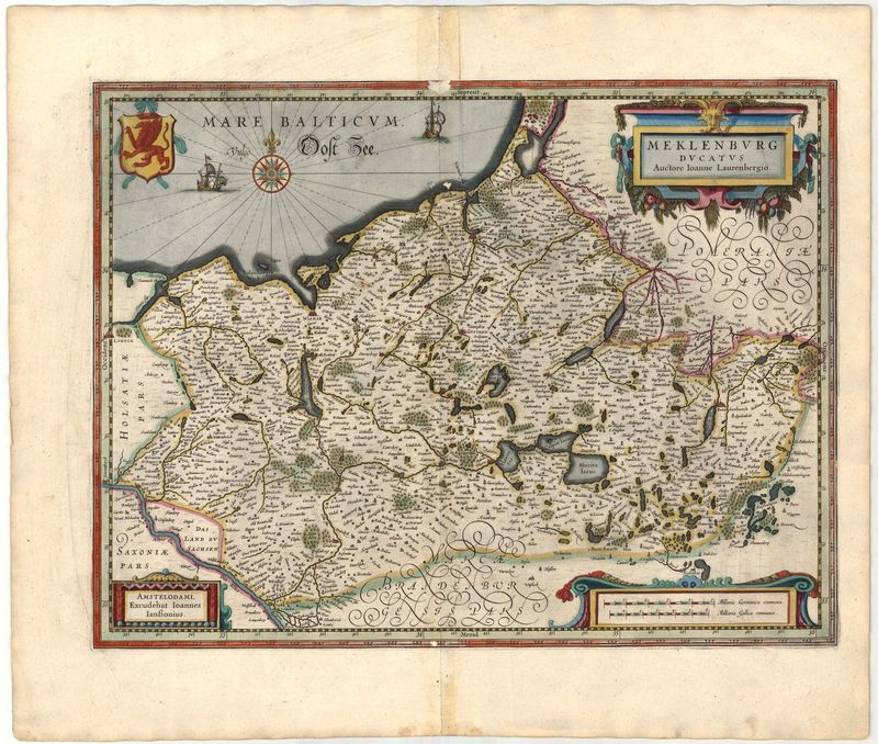 Mecklenburg-Vorpommern im Jahr 1636 von Johannes Janssonius