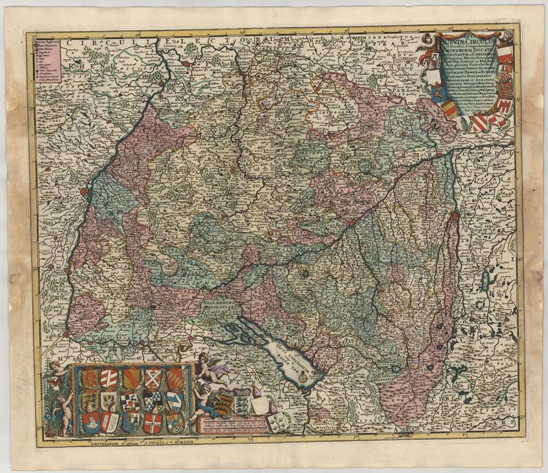Baden-Württemberg ab 1721 von Covens & Mortier nach Frederick de Wit
