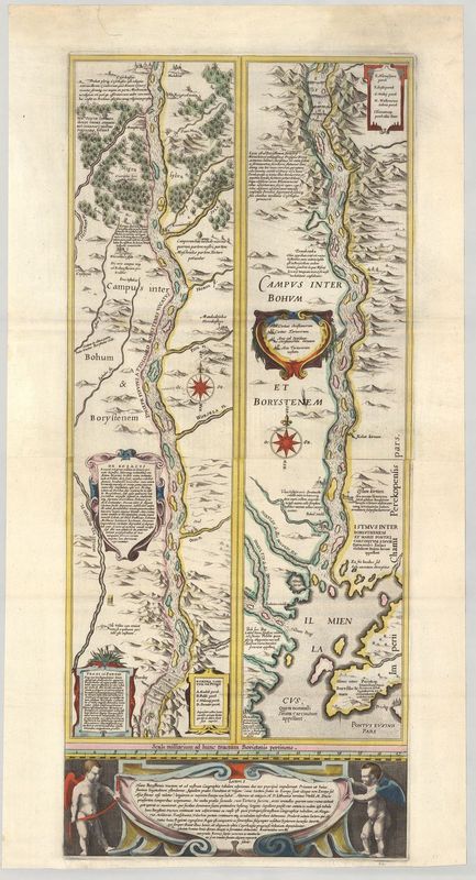 Russland Dniepr im Jahr 1635 von Willem Janszoon Blaeu