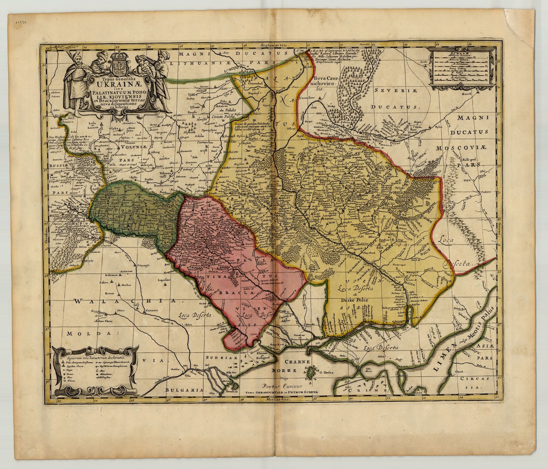 Ukraine ab 1694 von Gerrit Leendertsz  Valck § Peter Schenk nach Beauplan