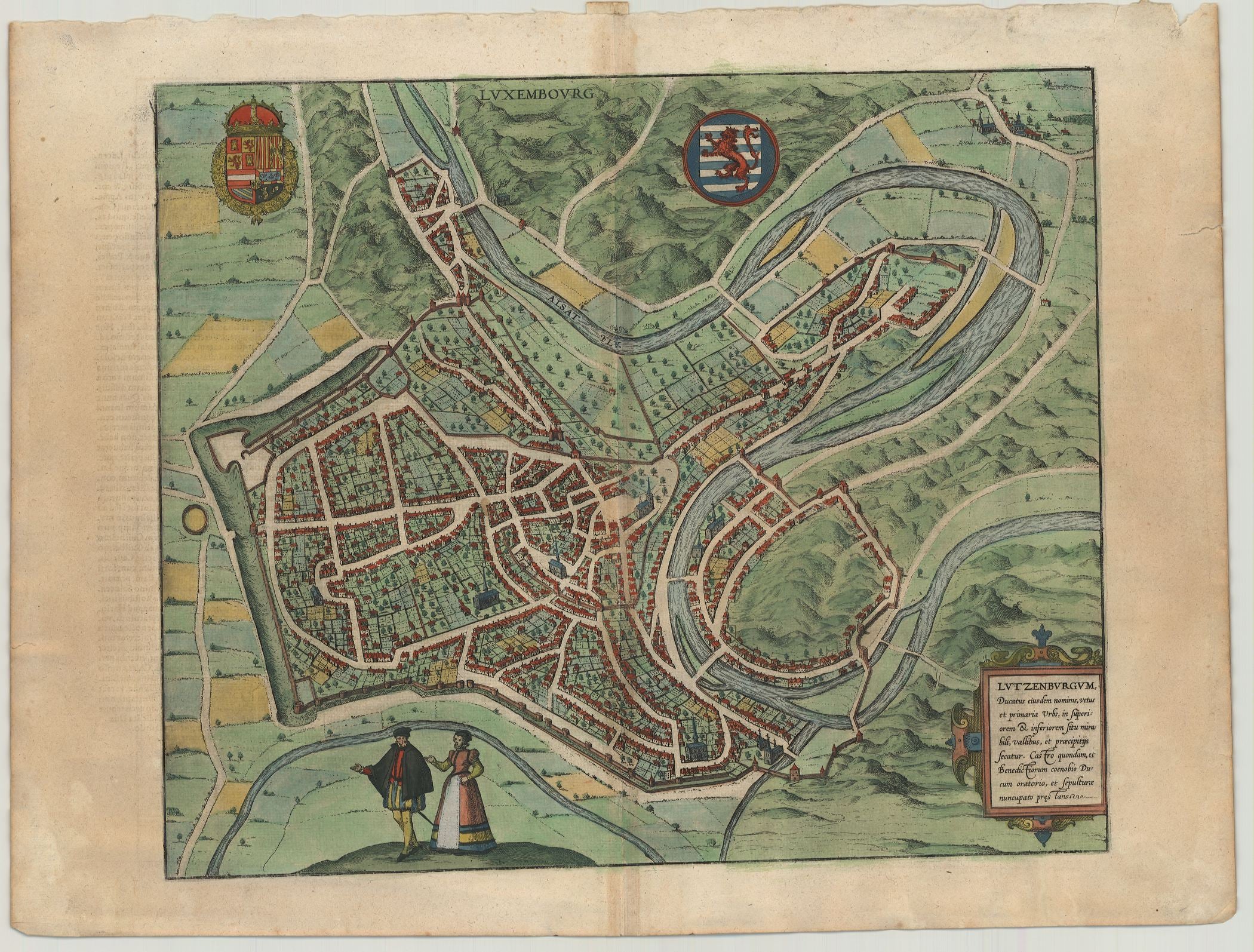 Luxembuirg ab 1581 von Georg Braun & Frans Hogenberg