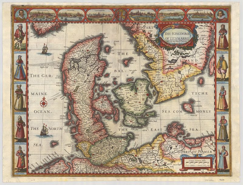 Dänemark im Jahr 1626 von John Speed