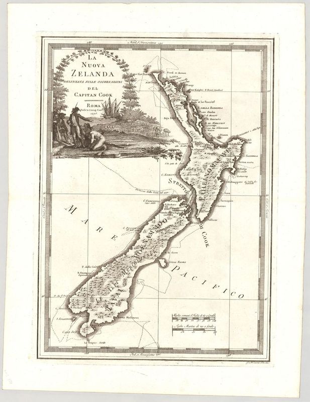 Neuseeland im Jahr 1789 von Giovanni Maria Cassini