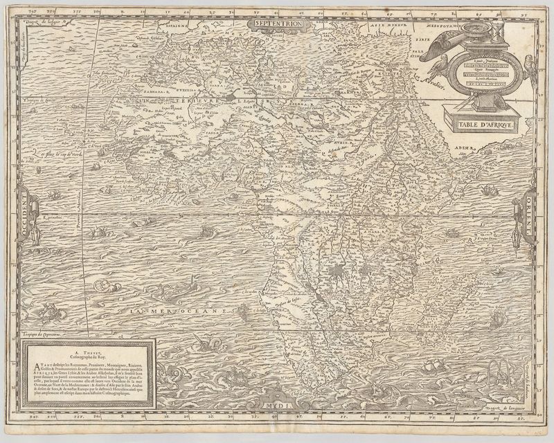 Afrika im Jahr 1575 von André Thevet