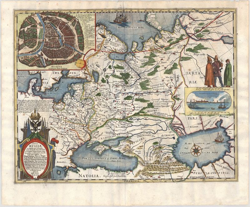 Russland und die Ukraine um das Jahr 1650 von Willem Janszoon Blaeu