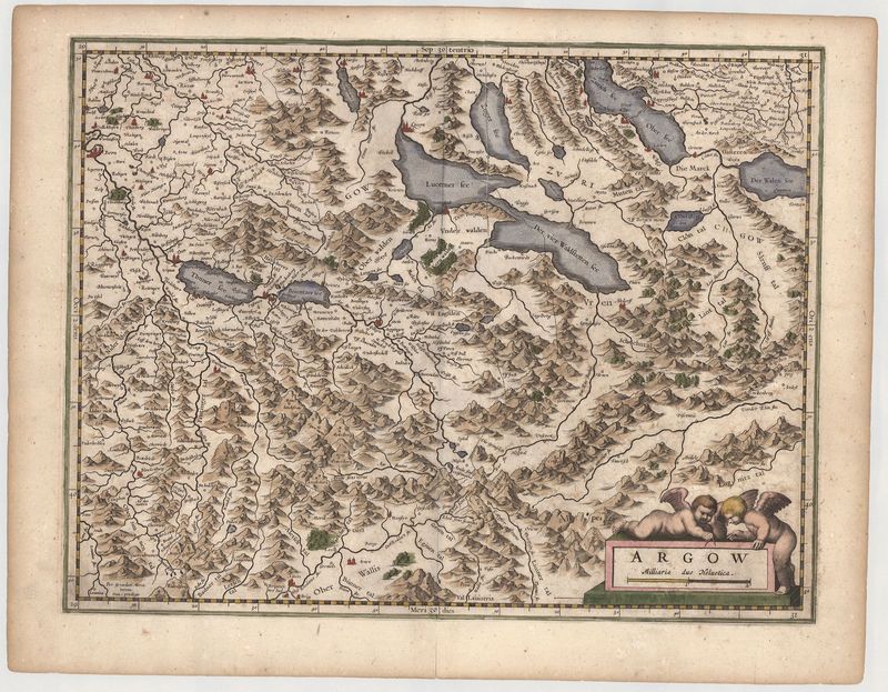 Schweiz nach 1638 von Gerard Mercator