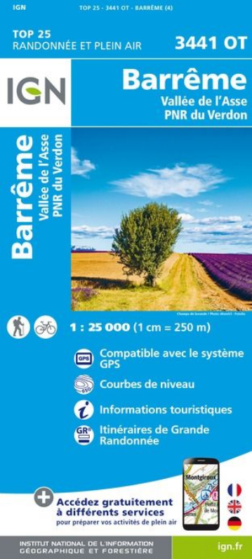Provence & Côte d’Azur 1:25.000 - Topographische Karte Frankreich Série Bleue