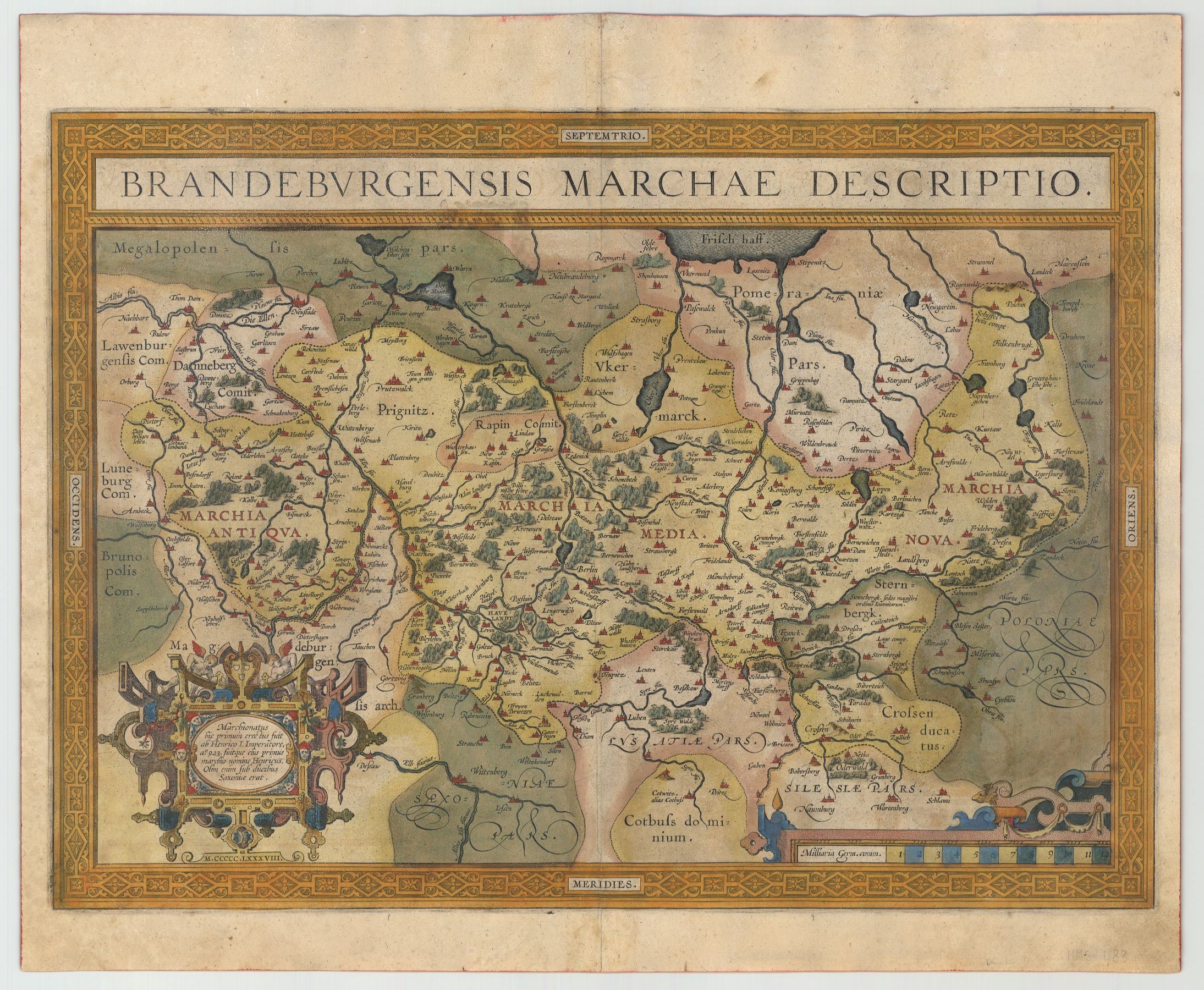 Brandenburg im Jahr 1588 von Abraham Ortelius