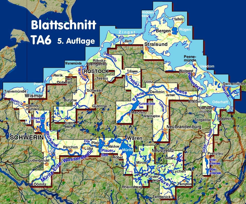 TourenAtlas TA6 - Wasserwandern Mecklenburg-Vorpommern
