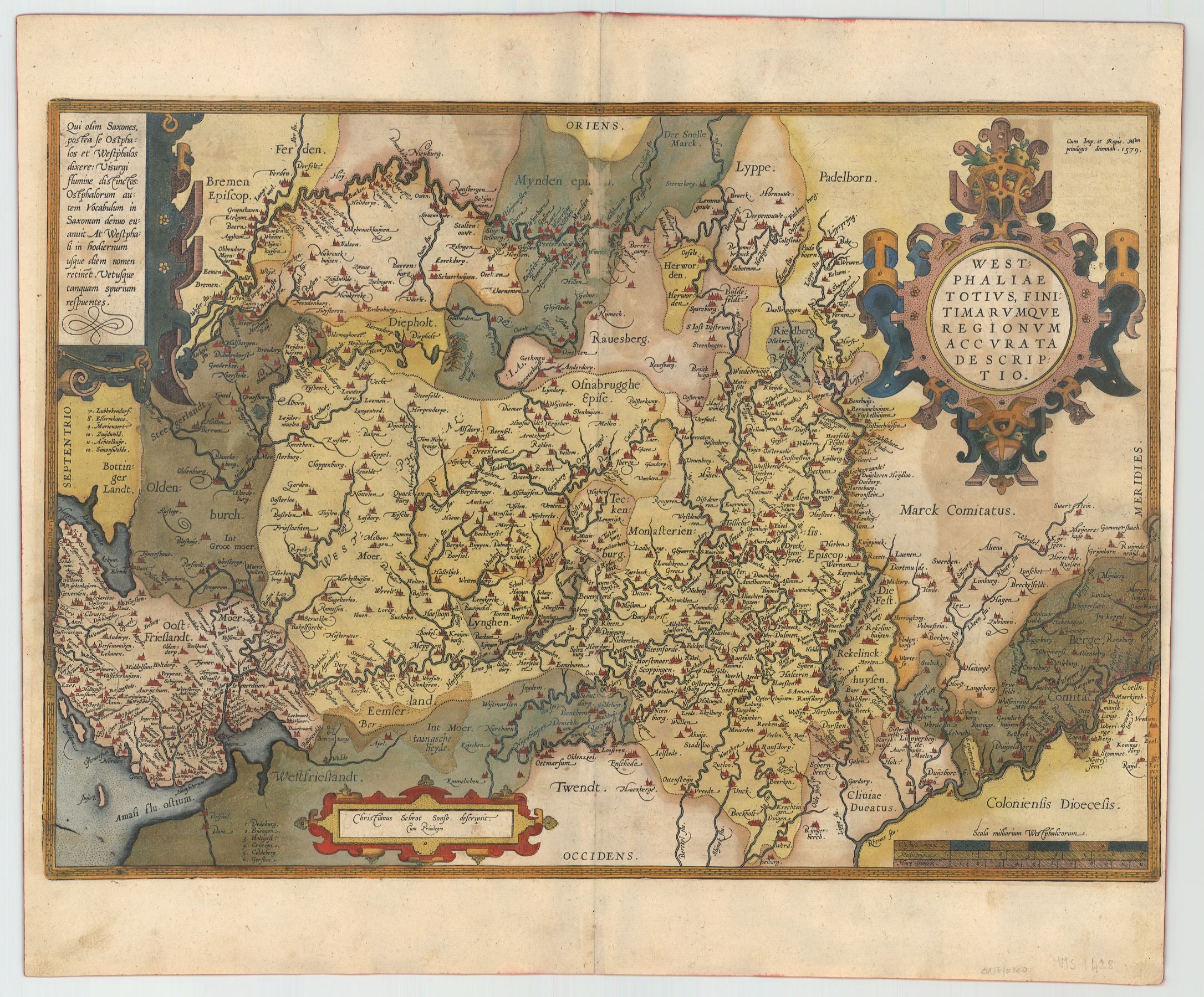 Westfalen im Jahr 1579 Abraham Ortelius