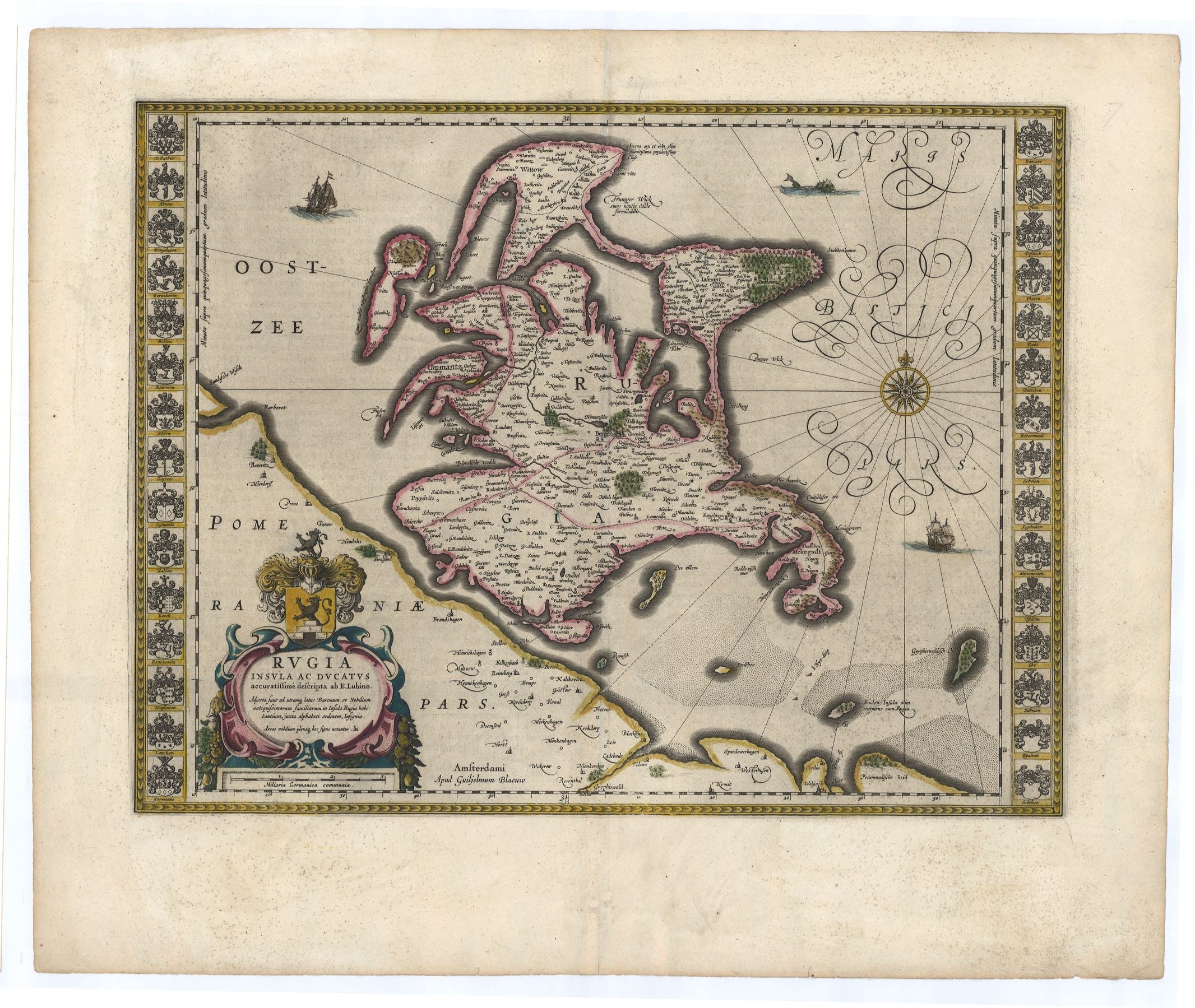Rügen im Jahr 1642 von Willem Janszoon Blaeu