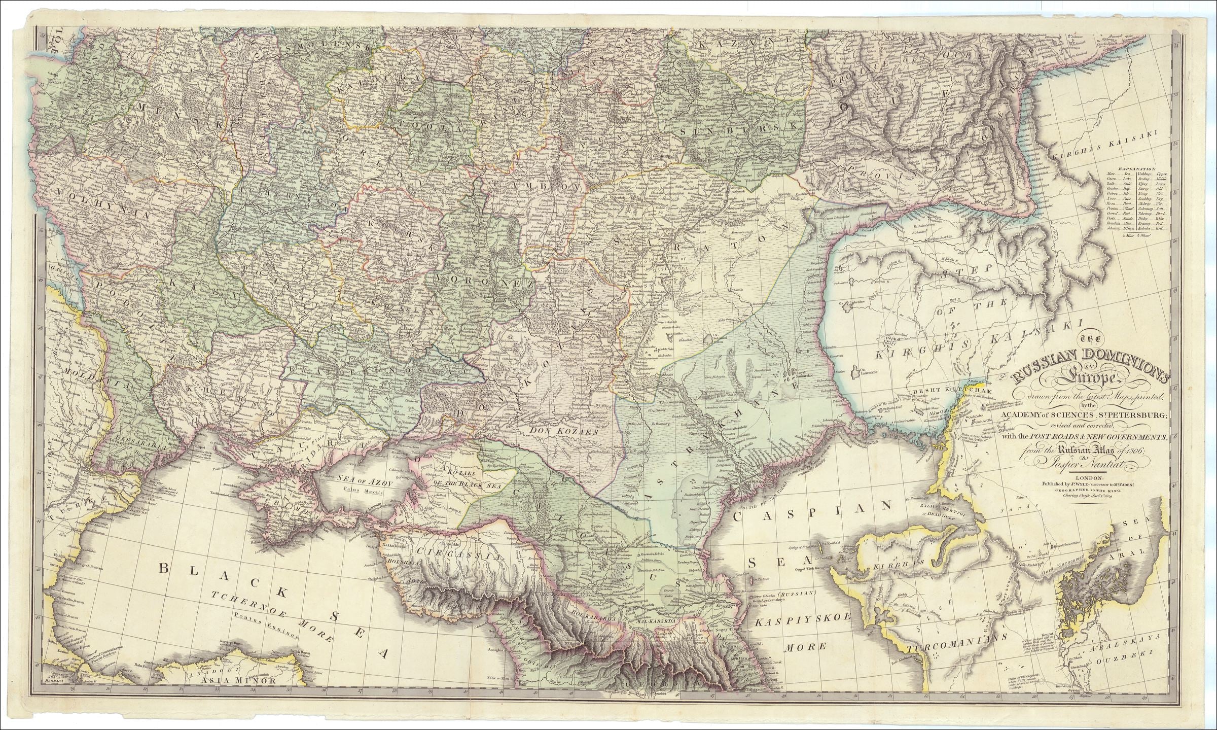 Südrussland aus dem Jahr 1829 von der Academy of Sciences in St. Petersburg