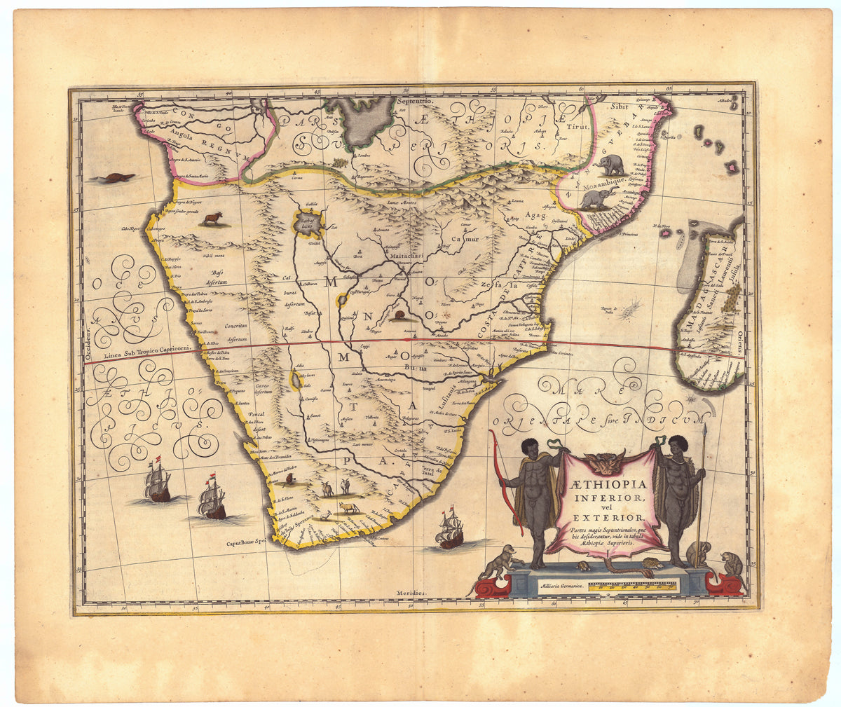Südafrika im Jahr 1636 von Johannes Janssonius