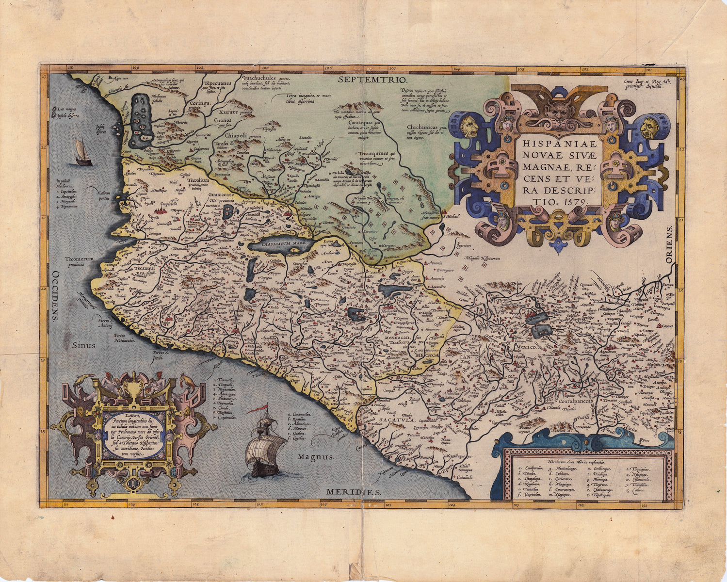 Ortelius, Abraham: Hispaniae novae sivae magnea, recens et vera descriptio 1584