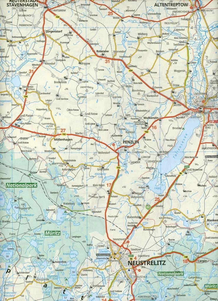 Rostock, Rügen, Stettin 1:150.000 - ADAC Regionalkarte